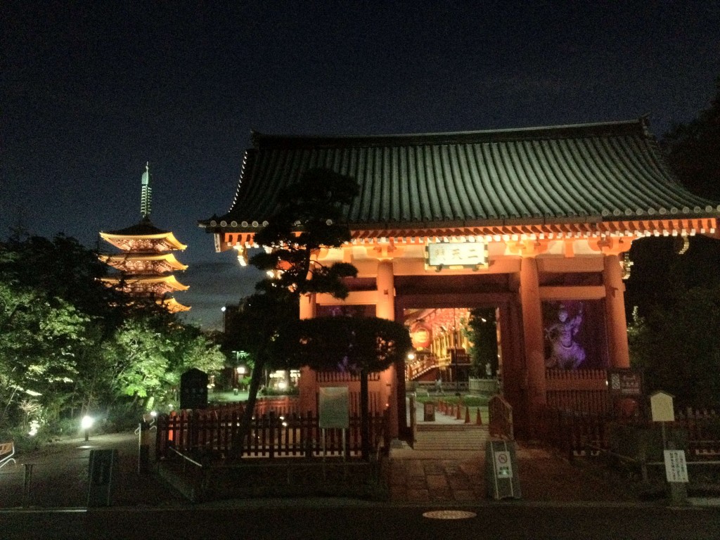 pagoda and passageway from sensoji to asakusa jinja